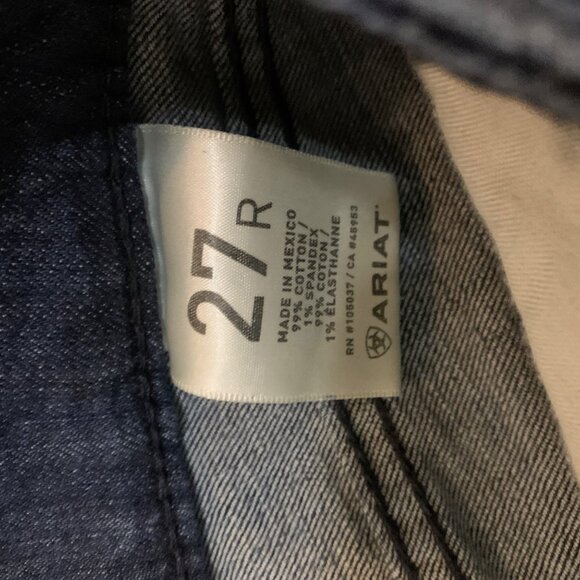 Ariat Women's Jeans Wide Leg Low Rise 8" Y2K Style Sz 29 Denim Trousers Vintage - Picture 2 of 16